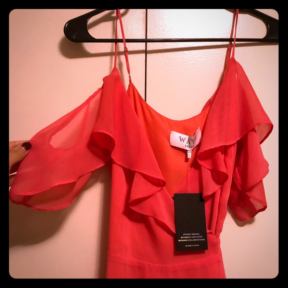 NWT Wayf designer pink Bloomingdale's flowy dress